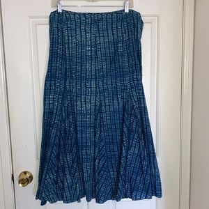 Ralph LAUREN Blue Cotton Long Flowy Skirt 12